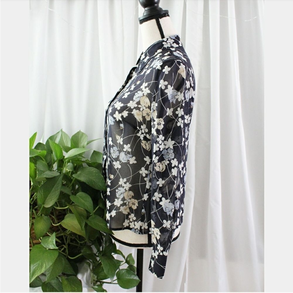 NWOT ANN TAYLOR LOFT FLORAL BLOUSE SIZE 6P - Picture 6 of 7